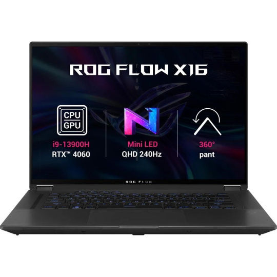 ASUS NTB ROG Flow X16 (GV601VV-NEBULA014W), i9-13900H, 16" 2560 x 1600, 16GB, 1TB SSD, RTX 4060, W11 Home, Black