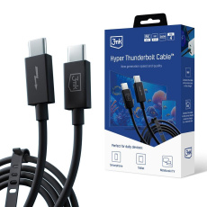 3mk datový kabel - Hyper ThunderBolt Cable 240W, černá 3mk datový kabel - Hyper ThunderBolt Cable 240W, černá