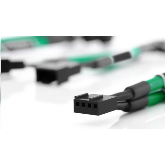 NOCTUA NA-SYC1.green - sada 3 ks prodlužovacích kabelů pro 4pin ventilátory, zelená