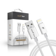 RhinoTech kabel s nylonovým opletem USB-C na Lightning 27W 1M bílá