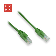 LYNX UTP patch kabel Cat5e, PVC, CCA, 3m, zelený LYNX UTP patch kabel Cat5e, PVC, CCA, 3m, zelený