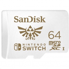 SanDisk MicroSDXC karta 64GB for Nintendo Switch (R:100/W:90 MB/s, UHS-I, V30,U3, C10, A1) licensed Product, Super Mario
