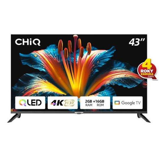 CHiQ L43QST TV 43", FHD, QLED, ultratenká, Android14, Dolby Audio, Frameless CHiQ L43QST TV 43", FHD, QLED, ultratenká, Android14, Dolby Audio, Frameless