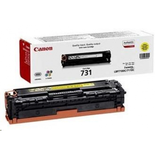 Canon LASER TONER  CRG-731Y 1 500 stran BAZAR/POŠKOZENÝ OBAL