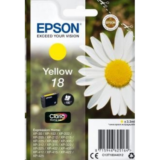 EPSON ink bar Singlepack "Sedmikráska" Yellow 18 Claria Home Ink