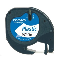 WECARE ARMOR páska pro DYMO S0721610, černá/bílá, 2 mm x 12mm x 4m