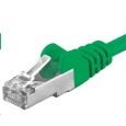 PREMIUMCORD Patch kabel CAT6a S-FTP, RJ45-RJ45, AWG 26/7 0,5m zelená