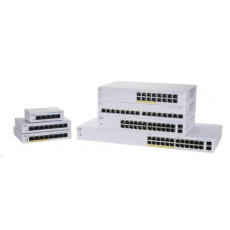 Cisco switch CBS110-24PP (24xGbE, 2xGbE/SFP combo, 12xPoE+, 100W, fanless)
