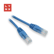 LYNX UTP patch kabel Cat5e, PVC, CCA, 15m, modrý LYNX UTP patch kabel Cat5e, PVC, CCA, 15m, modrý