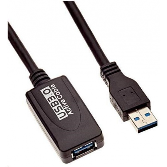 PREMIUMCORD USB 3.0 repeater a prodlužovací kabel A/M-A/F 5m