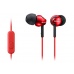 SONY stereo sluchátka MDR-EX110AP, červená