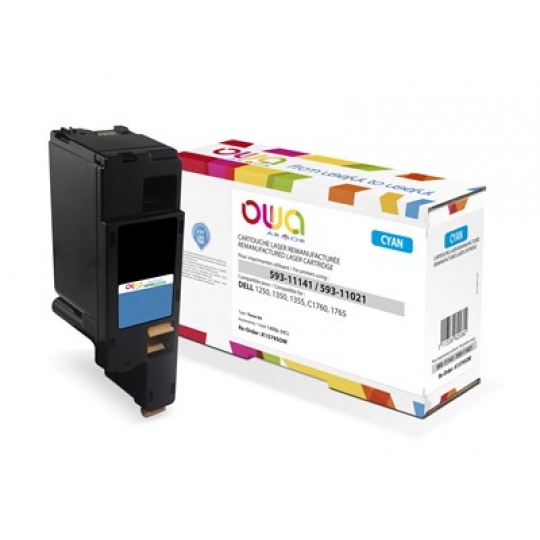 OWA Armor toner pro DELL 1250, 1350, 1355, C1760, C1765, 1400   Stran, 593-11141, modrá/cyan