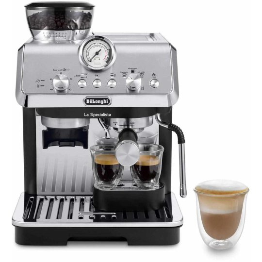 DeLonghi EC9155.MB La Specialista Arte pákový kávovar, 1400 W, 15 bar, s vestavěným mlýnkem, nahřívání šálků