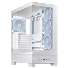 BAZAR ASUS case A31 PLUS TG ARGB, Mid Tower, Průhledná bočnice, 4x120mm ARGB Fan, ARGB Hub, bílá (POŠKOZENÝ OBAL)