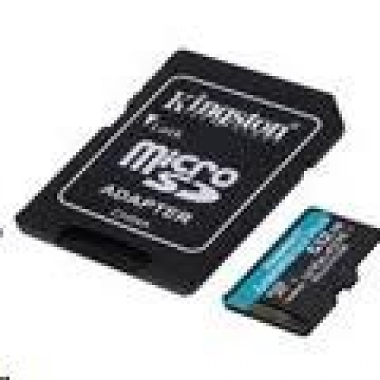 Kingston MicroSDXC karta 512GB Canvas Go! Plus, R:170/W:90MB/s, Class 10, UHS-I, U3, V30, A2