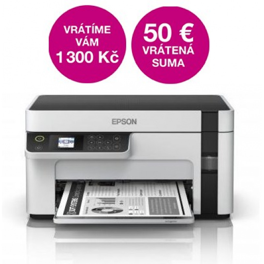 BAZAR - EPSON tiskárna ink EcoTank Mono M2120, 3in1,A4, 1200x2400dpi, 32ppm, USB, Wi-Fi - POŠKOZENÝ OBAL