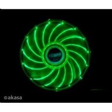 AKASA ventilátor Vegas 120x120x25mm, 1200RPM podsvícený, 15xLED, zelený