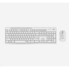 Logitech Silent Wireless Combo MK295, bezdrátová klávesnice + myš, US, Off-White