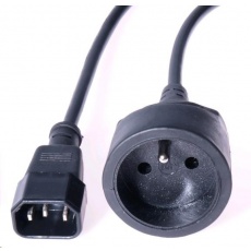 PREMIUMCORD Prodlužovací přívod 230V s EURO konektorem C14 (IEC connection) , 20cm