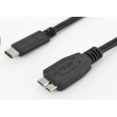 PremiumCord Kabel USB 3.1 konektor C/male - USB 3.0 konektor Micro-B/male, 1m