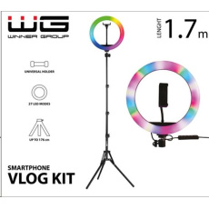 WG - Vlog Kit základní sada pro natáčení video blogů, s RGB LED světlem a tripodem 1,7 metru WG - Vlog Kit základní sada pro natáčení video blogů, s RGB LED světlem a tripodem 1,7 metru