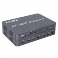 PremiumCord HDMI matrix switch 4:2 s audiem, rozlišení 4Kx2K