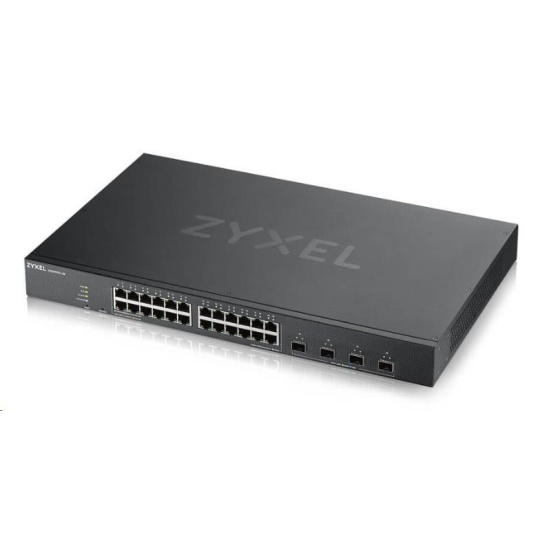 Zyxel XGS1935-28, 28 Port Lite-L3 Smart Managed Switch, 24x Gigabit Copper and 4x 10G SFP+, hybrid mode,