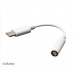 AKASA adaptér USB Type-C na 3.5 mm headphone jack adapter, 10cm, bílá