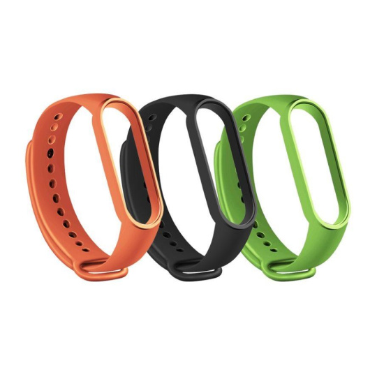 RhinoTech řemínky pro Xiaomi Mi Band 6 (3-pack černá, oranžová, zelená) RhinoTech řemínky pro Xiaomi Mi Band 6 (3-pack černá, oranžová, zelená)