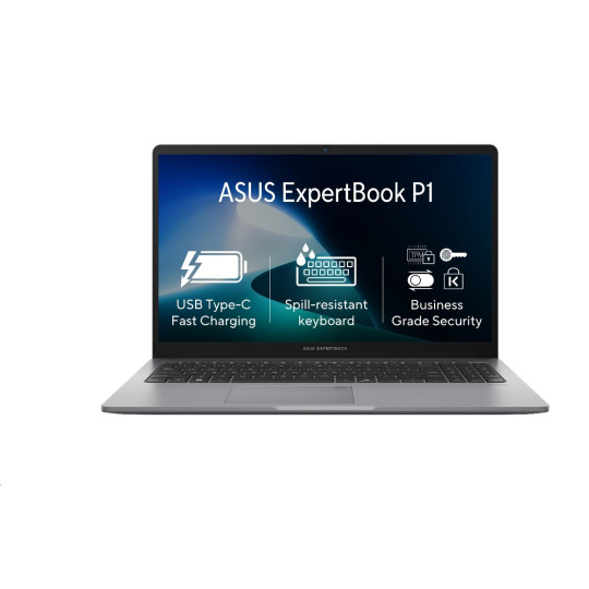 ASUS NTB ExpertBook P1 (P1503CVA-S71163X), i5-13420H, 15.6" FHD, 16GB, 512GB SSD, UHD, W11 Pro, Misty Grey ASUS NTB ExpertBook P1 (P1503CVA-S71163X), i5-13420H, 15.6" FHD, 16GB, 512GB SSD, UHD, W11 Pro, Misty Grey