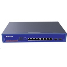 Tenda TEG3210P WebSmart Gigabit PoE AT Switch, 8x PoE AF/AT 10/100/1000Mbps, 2xSFP 1Gbps Tenda TEG3210P WebSmart Gigabit PoE AT Switch, 8x PoE AF/AT 10/100/1000Mbps, 2xSFP 1Gbps