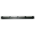 19" Patch panel XtendLan 24port, UTP, Cat6, 30µm, duální svorkovnice, černý