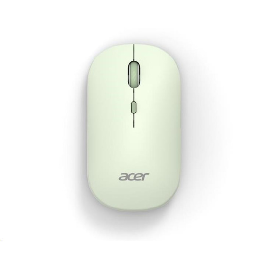 ACER Myš Wireless Mouse AMR130 Green - Dual mode 2.4GHz + BT 5.2, 4 tlačítka, 800/1200/1600 dpi, USB Polling rate 125Hz