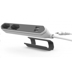 Allocacoc PowerBar USB, white/grey 1,5m Allocacoc PowerBar USB, white/grey 1,5m