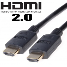 PremiumCord HDMI 2.0 High Speed + Ethernet kabel, zlacené konektory, 2m PremiumCord HDMI 2.0 High Speed + Ethernet kabel, zlacené konektory, 2m