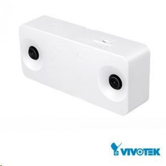 Vivotek SC8131, 2.7 Mpix, 15 sn/s, 2x obj., DI/DO, PoE 802.3af/USB2.0, MicroSDXC, 3D počítání osob, 98% přesnost