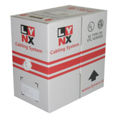 BAZAR- UTP kabel LYNX, Cat5E, drát, PVC, Dca, šedý, 305m - POŠKOZENÝ OBAL BAZAR- UTP kabel LYNX, Cat5E, drát, PVC, Dca, šedý, 305m - POŠKOZENÝ OBAL