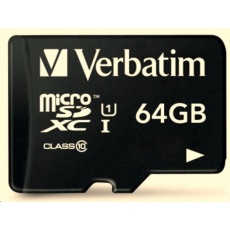 VERBATIM MicroSDXC karta 64GB Premium, 44084, U1_O2 polep VERBATIM MicroSDXC karta 64GB Premium, 44084, U1_O2 polep