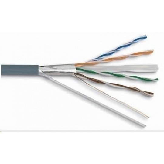 FTP kabel PlanetElite, Cat5E, drát, dvojitý venkovní PE+PVC, Dca, černý, 305m, cívka FTP kabel PlanetElite, Cat5E, drát, dvojitý venkovní PE+PVC, Dca, černý, 305m, cívka