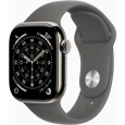 Apple Watch Series 11 GPS + Cellular 42mm Natural Titanium Case with Stone Grey Sport Band - M/L