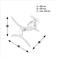 Hama nástenný držiak TV, pohyblivý, 400x400, 1*, čierny Hama nástenný držiak TV, pohyblivý, 400x400, 1*, čierny