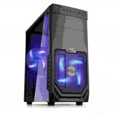 1stCOOL skříň JAZZ 2, Midi Tower, AU, USB 3.0, Blue FAN, Transparet Side, bez zdroje, Black 1stCOOL skříň JAZZ 2, Midi Tower, AU, USB 3.0, Blue FAN, Transparet Side, bez zdroje, Black