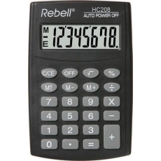 REBELL kalkulačka - HC208 - černá