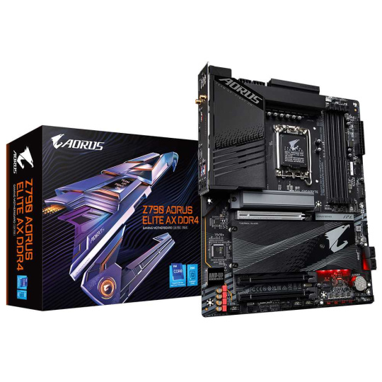 GIGABYTE MB Sc LGA1700 Z790 AORUS ELITE AX DDR4, Intel Z790, 4xDDR4, 1xHDMI, WI-FI