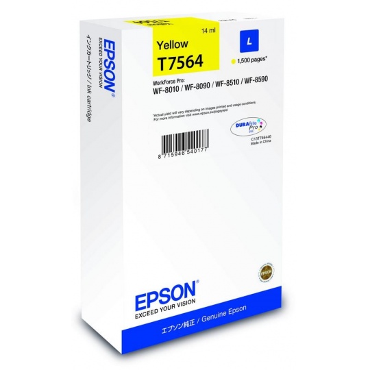 EPSON Ink bar WF-8xxx Series Ink Cartridge L Yellow - 1500str. (14 ml)