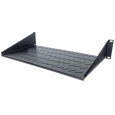 Intellinet police do racku 19", Fixed Shelf, 2U, 250mm depth, Front mounting, max load 25kg, Black