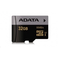 ADATA MicroSDXC karta 128GB Premier Pro UHS-I V30S (R:100/W:80 MB/s) + SD adaptér