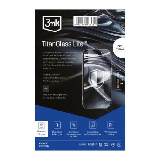 3mk All-Safe - AIO fólie TitanGlass Lite Dry Fitting Phone, 5 ks 3mk All-Safe - AIO fólie TitanGlass Lite Dry Fitting Phone, 5 ks