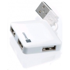 CONNECT IT USB 2.0 hub 4 porty, bílý