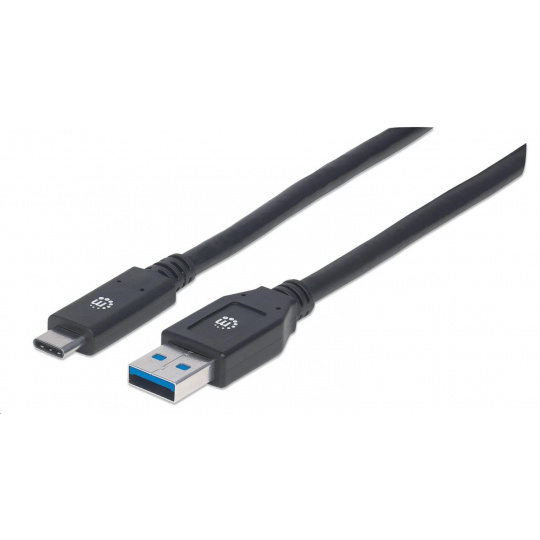 MANHATTAN Kabel SuperSpeed USB-C na USB, 3m, černá